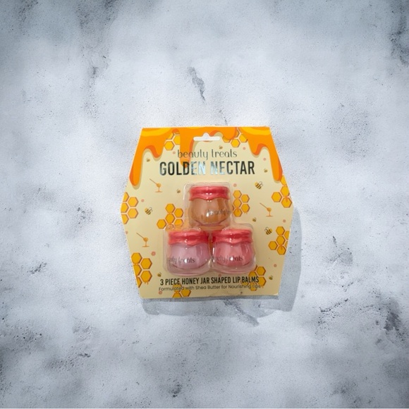 Beauty Treats Golden Nectar Lip Balm Set - Pink and Gold - Picture 1 of 2